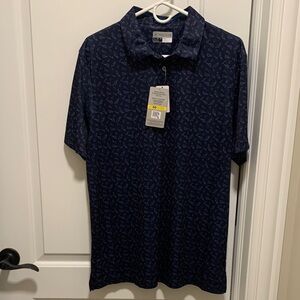 PGA Tour Men’s Navy Polo with Golf Stuffs Design. Size:L. Brand New with Tags.